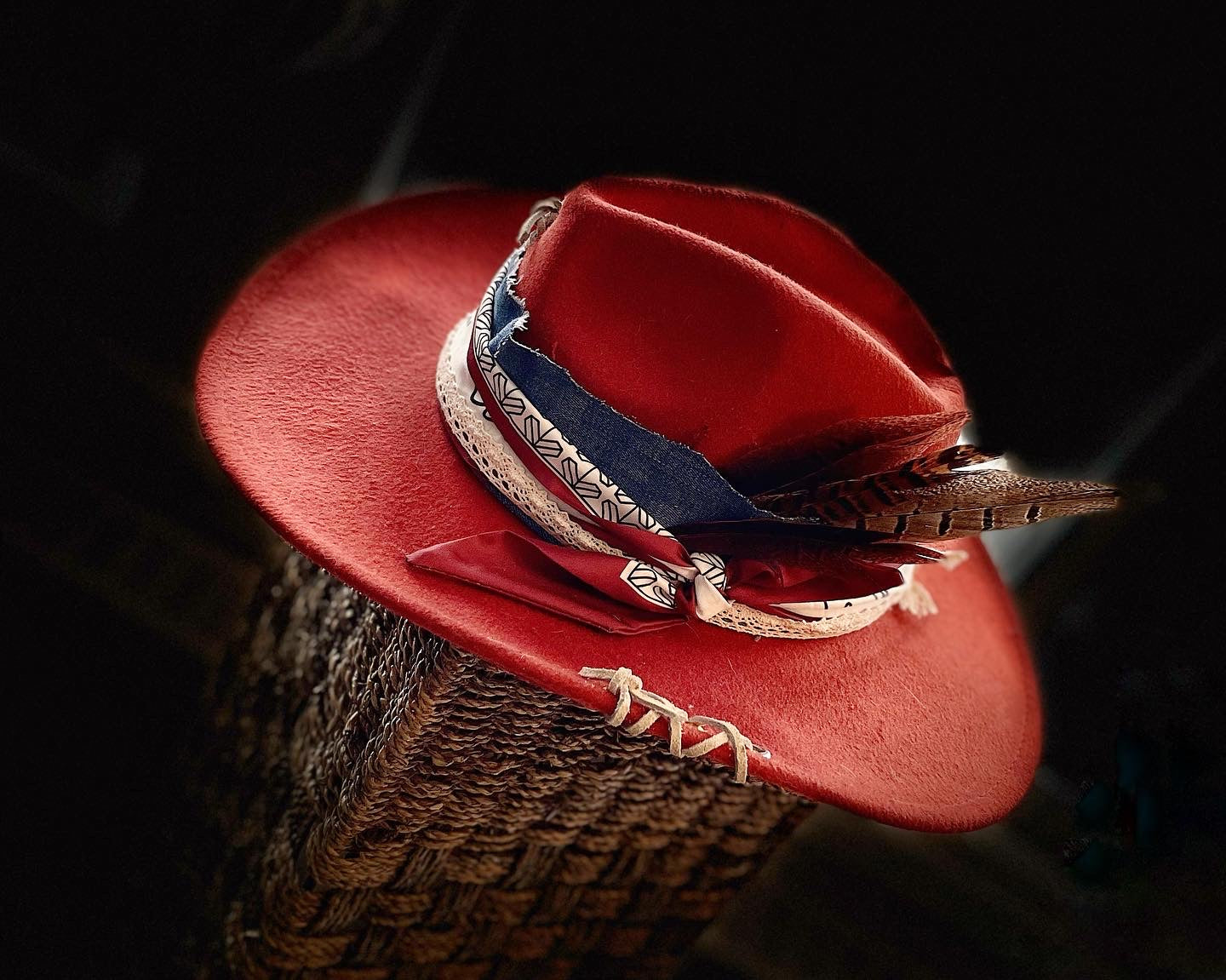 Rust cowboy hat