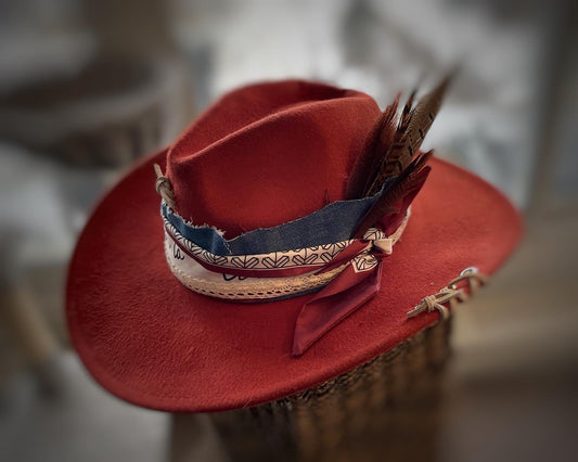 Rust cowboy hat