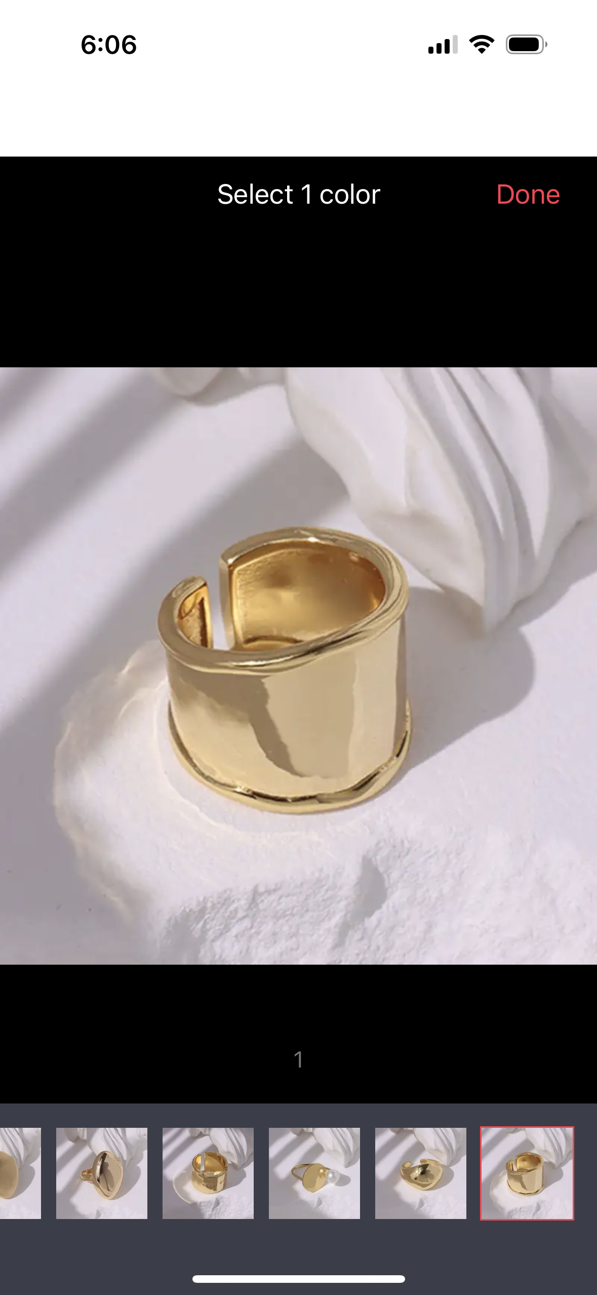 Wide gold band