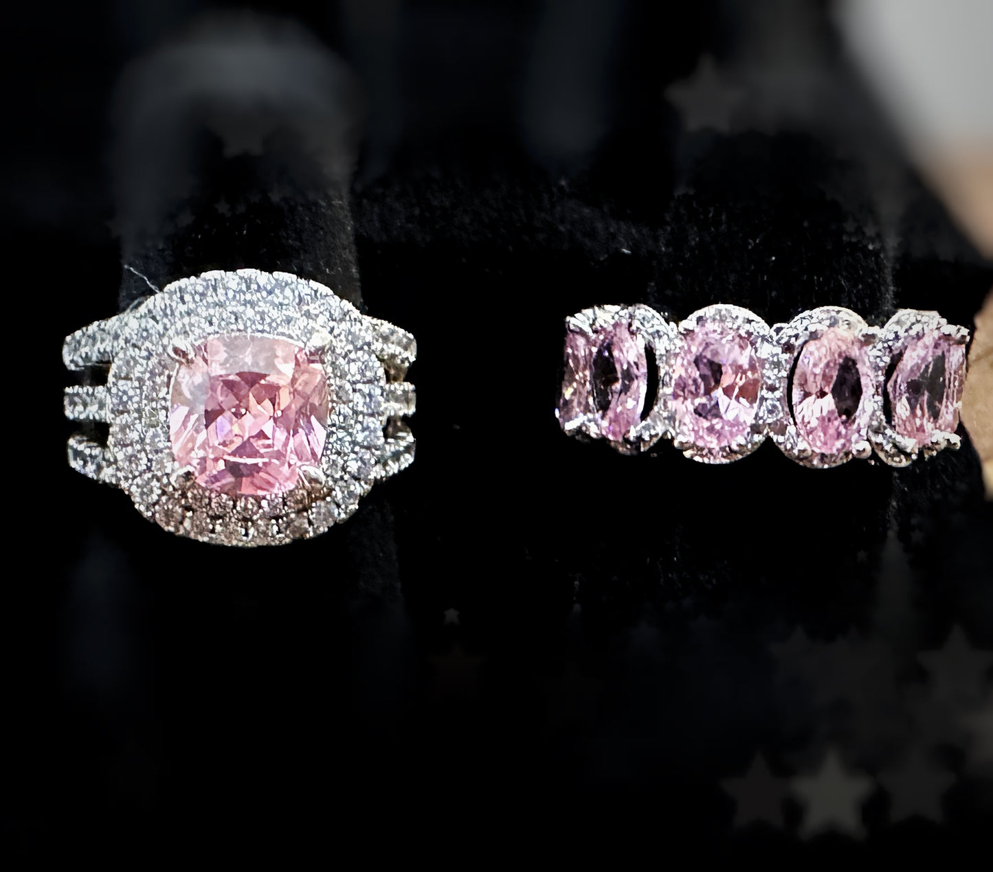 Pink Glamour Ring set