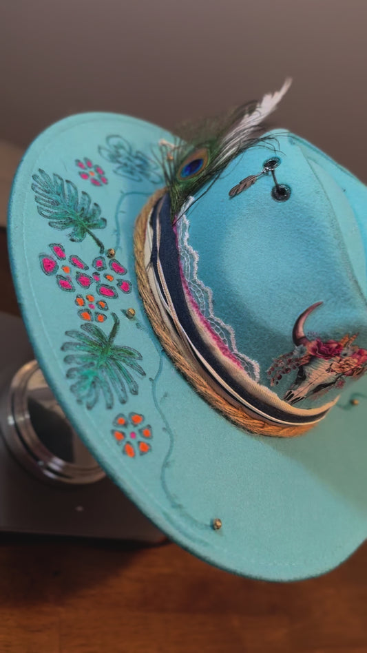 Turquoise and pink lid!!